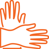 pair of latex gloves