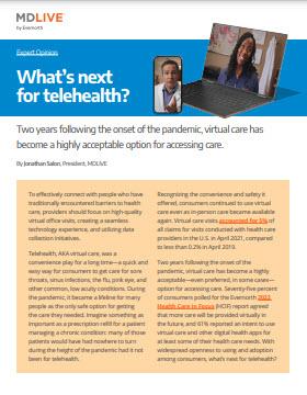 thumbnail image for document entitled "What’s Next for Telehealth?"